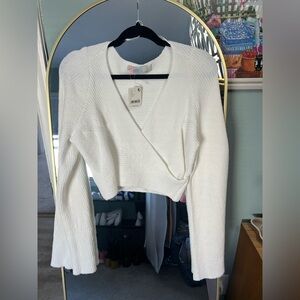 Free people cross front sweater
